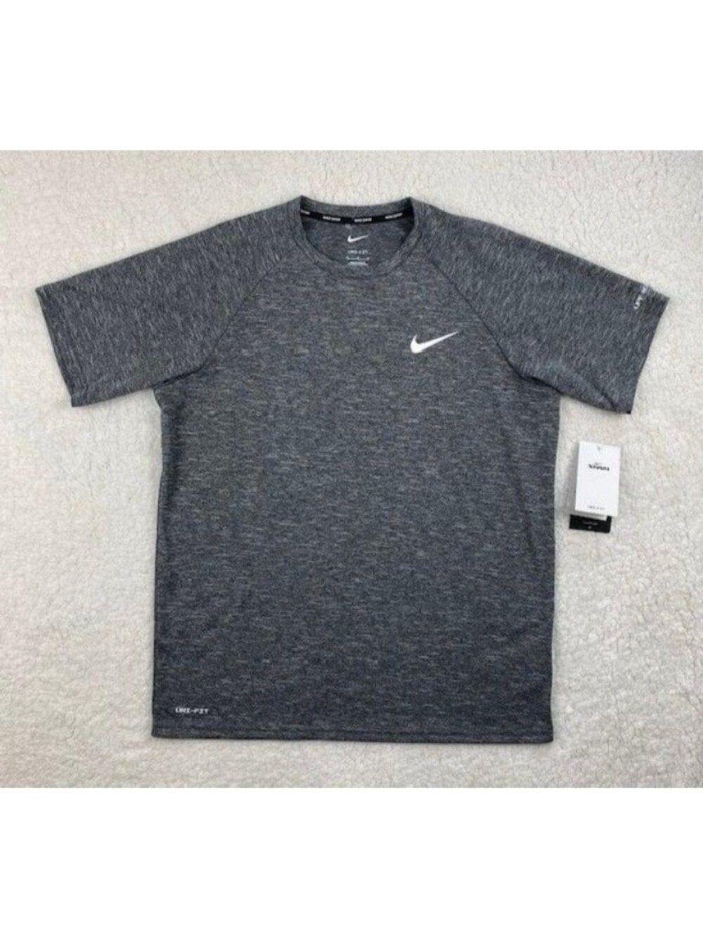 Nike Dri-Fit  UPF40+ Hydroguard Swim Shirt Men's Medium Gray NWT NESSA589-001